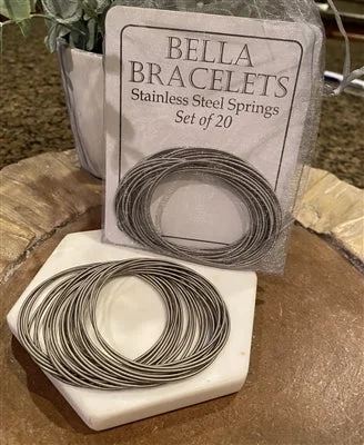 Handcrafted Leather Bracelets-Bella Bracelets in Silver