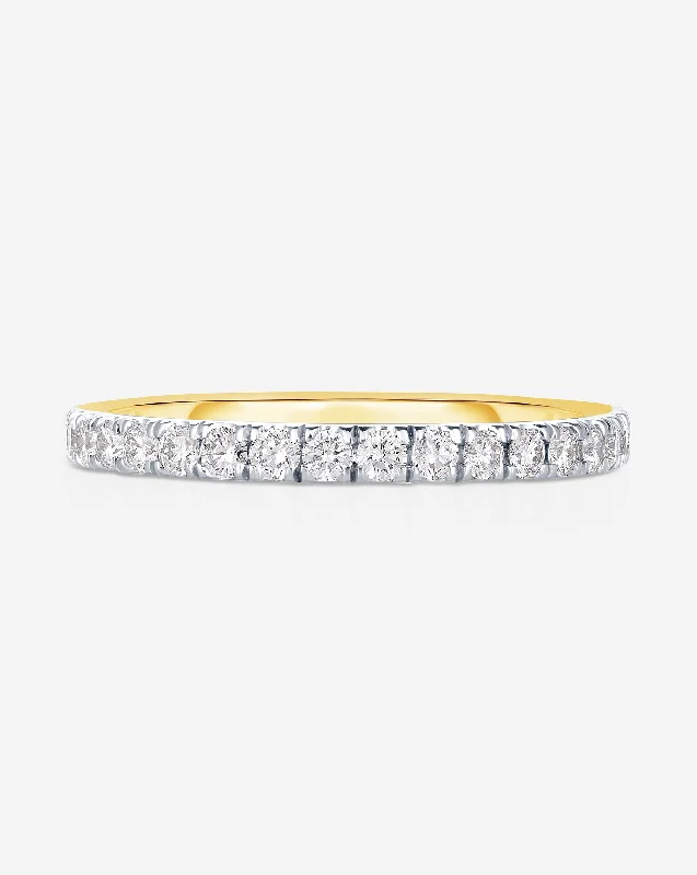 Classic Gemstone Wedding Band-1.9 mm Perfect Pavé Diamond Ring