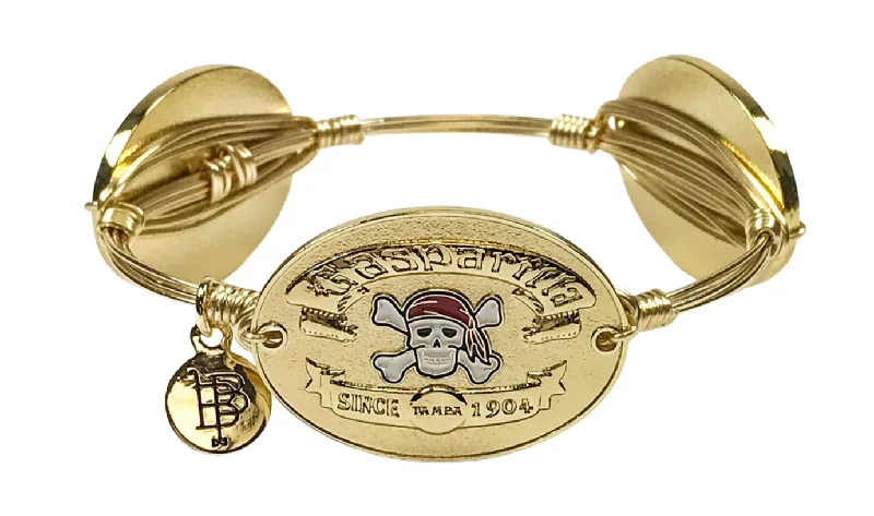 Classic Diamond Bangles-Gasparilla Skull Bangle