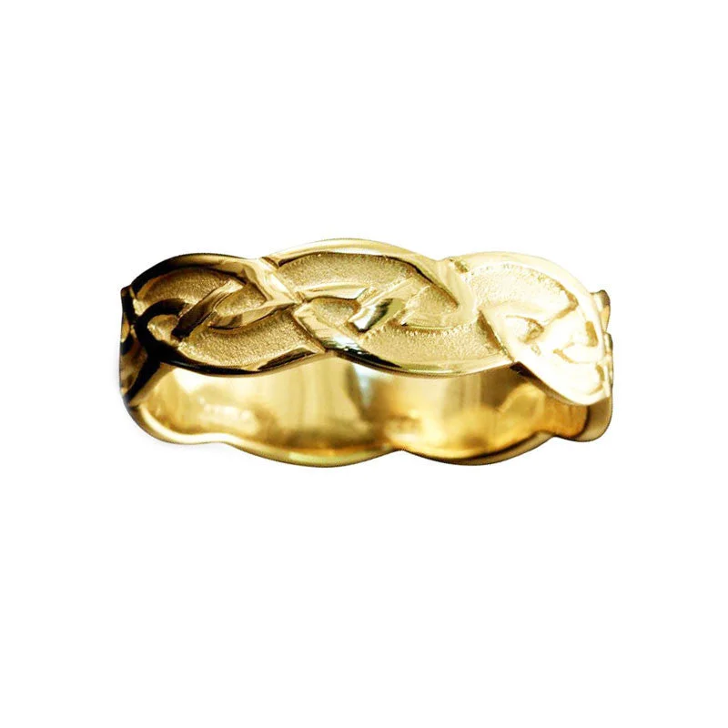 Elegant Wedding Band-Foula Celtic Knotwork Ring