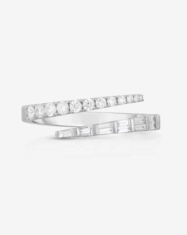 Customizable Name Ring-Luxe Open Diamond Wrap Ring