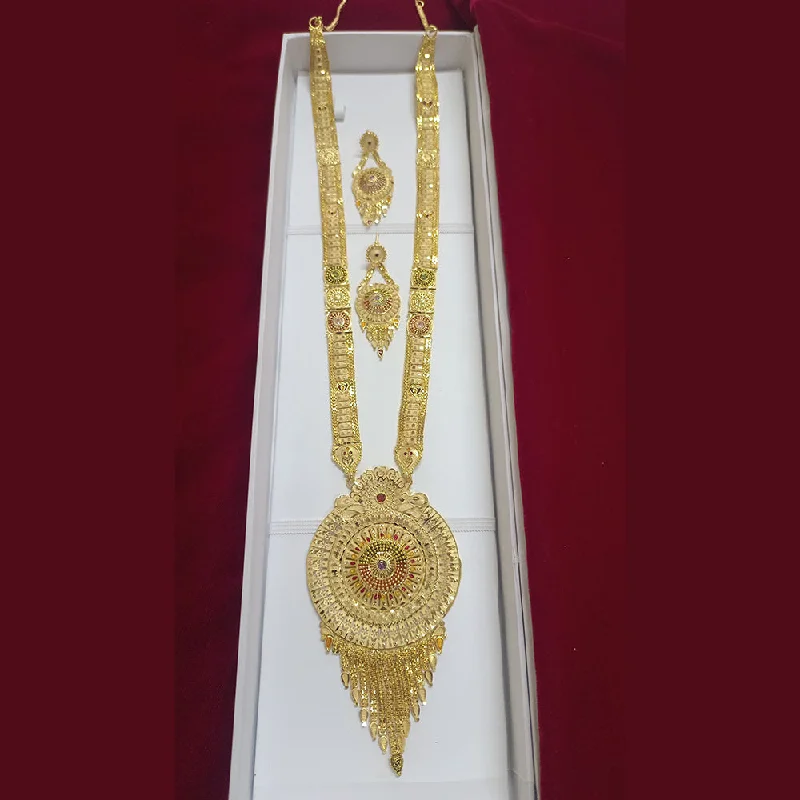 Wedding Bridal Necklace-Pari Art Jewellery Forming Long Necklace Set