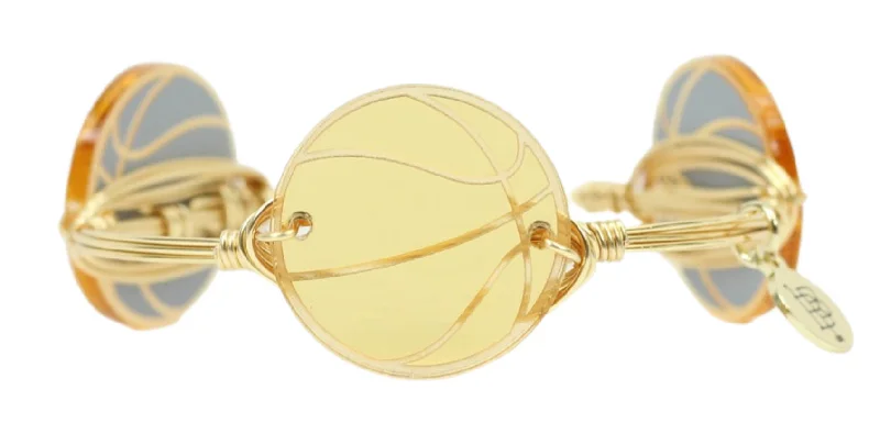 Silver Bangles Set-The Gold Basketball Bangle Bracelet