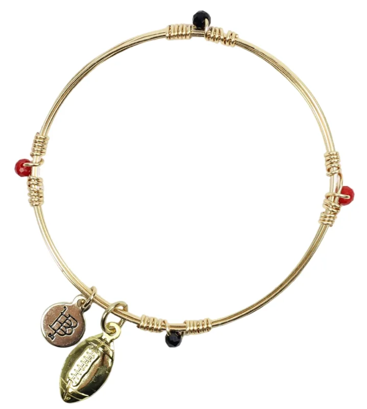 Traditional Gold Wedding Bangles-The Gameday Bangle - Red + Black