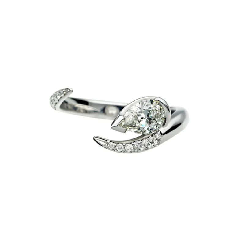 Vintage Engagement Ring-Interlocking Ariana50 Eternity Ring - 18ct White Gold & 0.60ct Diamond