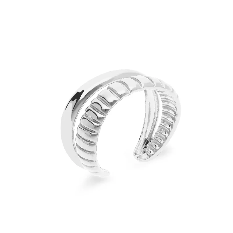 Birthstone Wedding Ring-Duo ring silver