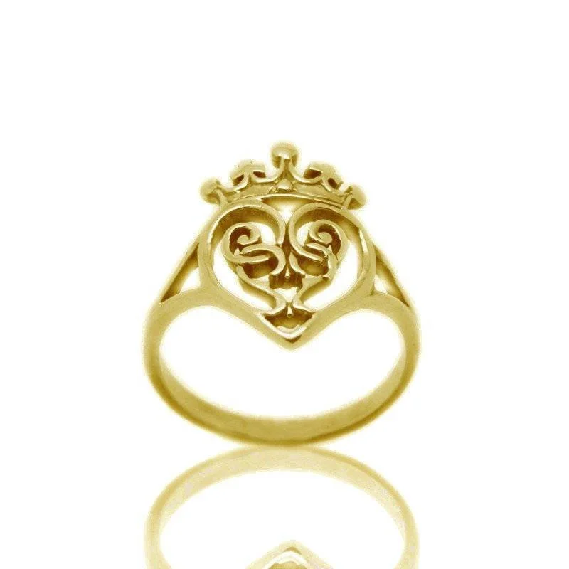 Gold Signet Ring-Luckenbooth Ring in Gold