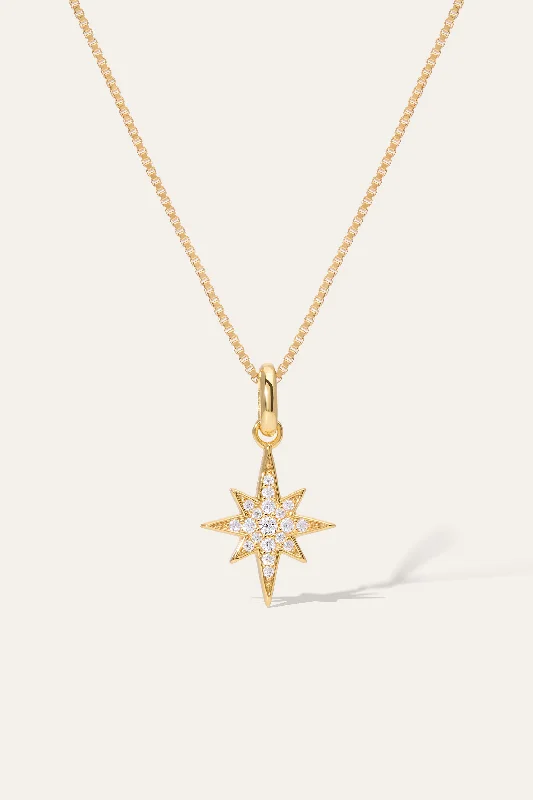 Silver Chain Necklace-Starburst Gold Vermeil Necklace